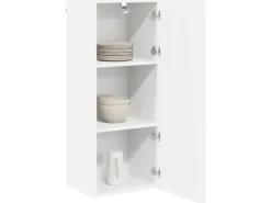 vidaXL Hängeschrank mit Tür Riga Weiß 40 x 31 x 100 cm Holzwerkstoff 884338