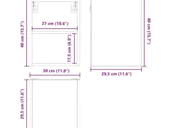 vidaXL Hängeschrank Riga Weiß 30 x 29,5 x 40 cm Holzwerkstoff 884410