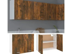 vidaXL Hängeschrank Räuchereiche 80x31x60 cm Holzwerkstoff