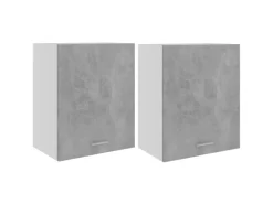 vidaXL Hängeschränke 2 Stk Betongrau 50x31x60 cm Holzwerkstoff