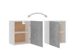 vidaXL Hängeschränke 2 Stk Betongrau 50x31x60 cm Holzwerkstoff