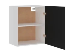 vidaXL Hängeschränke 2 Stk Schwarz 50x31x60 cm Holzwerkstoff