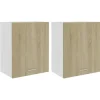 vidaXL Hängeschränke 2 Stk Sonoma-Eiche 50x31x60 cm Holzwerkstoff