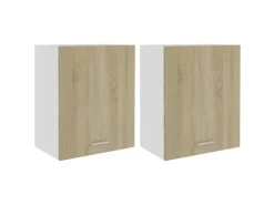 vidaXL Hängeschränke 2 Stk Sonoma-Eiche 50x31x60 cm Holzwerkstoff