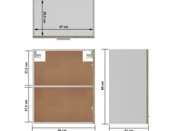vidaXL Hängeschränke 2 Stk Sonoma-Eiche 50x31x60 cm Holzwerkstoff