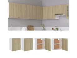 vidaXL Hängeschränke 2 Stk Sonoma-Eiche 50x31x60 cm Holzwerkstoff