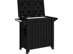 vidaXL 3-in-1 Servierwagen Schwarz Polypropylen