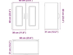 vidaXL Küchen-Hängeschrank Kalmar Sonoma-Eiche Holzwerkstoff 853580