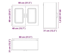 vidaXL Küchen-Hängeschrank Kalmar Sonoma-Eiche Holzwerkstoff 853590
