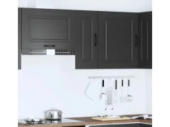 vidaXL Küchen-Hängeschrank Kalmar Schwarz Holzwerkstoff 853538