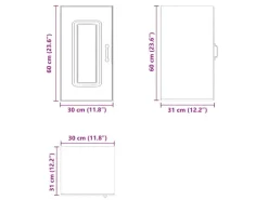 vidaXL Küchen-Hängeschrank Kalmar Schwarz Holzwerkstoff 853538