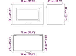 vidaXL Küchen-Hängeschrank Kalmar Sonoma-Eiche Holzwerkstoff 853600