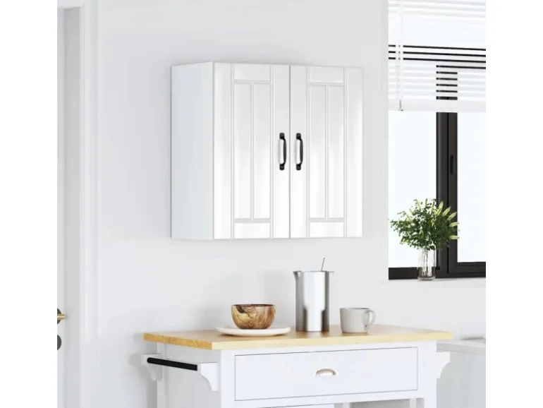 vidaXL Küchen-Hängeschrank Lucca Hochglanz-Weiß Holzwerkstoff 853819