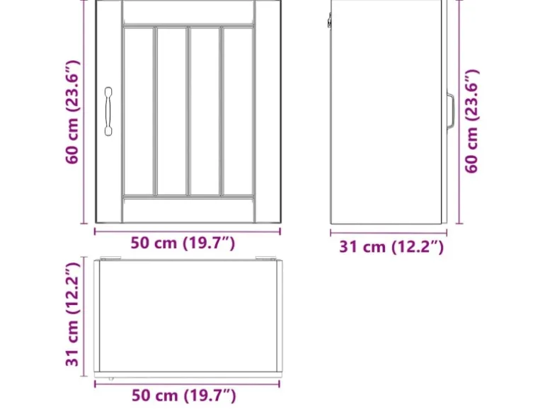 vidaXL Küchen-Hängeschrank Lucca Artisan-Eiche Holzwerkstoff 853815