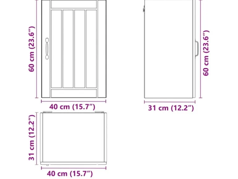 vidaXL Küchen-Hängeschrank Lucca Weiß Holzwerkstoff 853787