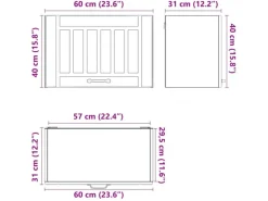vidaXL Küchen-Hängeschrank Lucca Schwarz Holzwerkstoff 853838