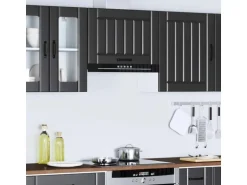 vidaXL Küchen-Hängeschrank Lucca Schwarz Holzwerkstoff 853838