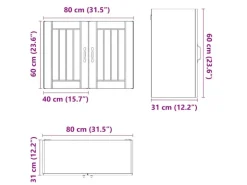 vidaXL Küchen-Hängeschrank Lucca Sonoma-Eiche Holzwerkstoff 853830