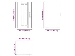 vidaXL Küchen-Hängeschrank Lucca Schwarz Holzwerkstoff 853778