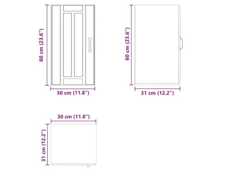 vidaXL Küchen-Hängeschrank Lucca Schwarz Holzwerkstoff 853778