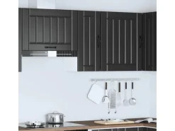 vidaXL Küchen-Hängeschrank Lucca Schwarz Holzwerkstoff 853778