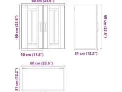 vidaXL Küchen-Hängeschrank Lucca Grau Sonoma Holzwerkstoff 853823