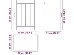 vidaXL Küchen-Hängeschrank Lucca Weiß Holzwerkstoff 853797