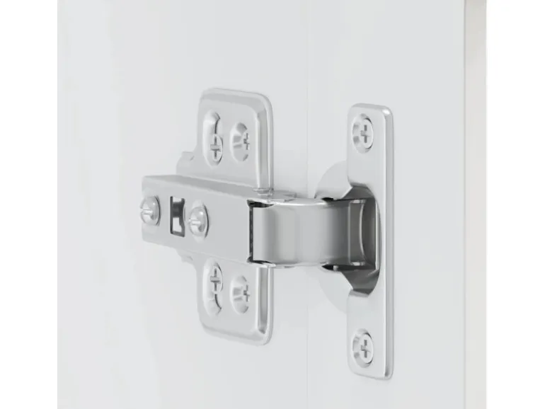 vidaXL Küchen-Hängeschrank mit Glastür Porto Hochglanz-Weiß 854149