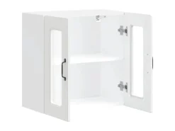 vidaXL Küchen-Hängeschrank mit Glastür Kalmar Weiß Holzwerkstoff 853667