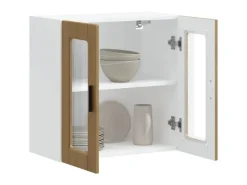 vidaXL Küchen-Hängeschrank mit Glastür Porto Artisan-Eiche 854156
