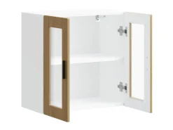 vidaXL Küchen-Hängeschrank mit Glastür Porto Artisan-Eiche 854156