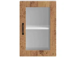 vidaXL Küchen-Hängeschrank mit Glastür Porto Altholz-Optik 854015