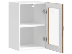 vidaXL Küchen-Hängeschrank mit Glastür Porto Altholz-Optik 854015