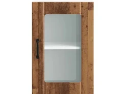 vidaXL Küchen-Hängeschrank mit Glastür Lucca Altholz-Optik 853775