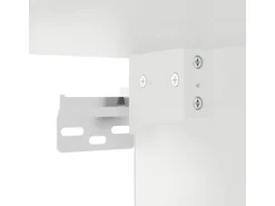 vidaXL Küchen-Hängeschrank mit Glastür Porto Hochglanz-Weiß 854009