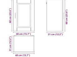 vidaXL Küchen-Hängeschrank Porto Braun Eichen-Optik Holzwerkstoff 854034