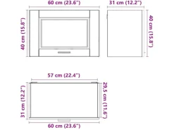 vidaXL Küchen-Hängeschrank Porto Weiß Holzwerkstoff 854077