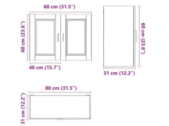 vidaXL Küchen-Hängeschrank Porto Sonoma-Eiche Holzwerkstoff 854070