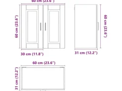 vidaXL Küchen-Hängeschrank Porto Artisan-Eiche Holzwerkstoff 854066