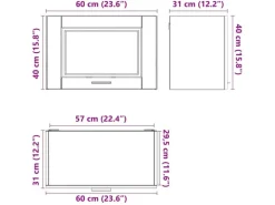 vidaXL Küchen-Hängeschrank Porto Altholz-Optik Holzwerkstoff 854085