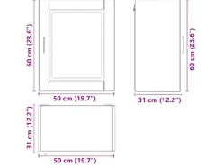 vidaXL Küchen-Hängeschrank Porto Sonoma-Eiche Holzwerkstoff 854043