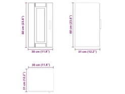 vidaXL Küchen-Hängeschrank Porto Betongrau Holzwerkstoff 854021