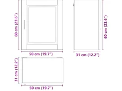 vidaXL Küchen-Hängeschrank Porto Braun Eichen-Optik Holzwerkstoff 854051