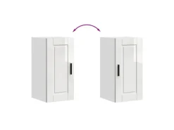 vidaXL Küchen-Hängeschrank Porto Hochglanz-Weiß Holzwerkstoff 854019