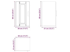 vidaXL Küchen-Hängeschrank Porto Hochglanz-Weiß Holzwerkstoff 854019