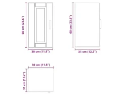 vidaXL Küchen-Hängeschrank Porto Sonoma-Eiche Holzwerkstoff 854020