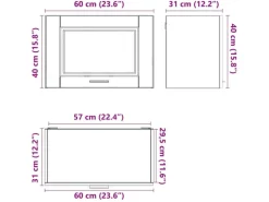 vidaXL Küchen-Hängeschrank Porto Sonoma-Eiche Holzwerkstoff 854080
