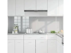 vidaXL Küchenrückwand 2 pcs Hellgrau 100 x 60 cm Gehärtetes Glas 3415457