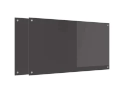 vidaXL Küchenrückwand 2 pcs Dunkelgrau 110 x 60 cm Gehärtetes Glas 3415508