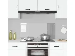 vidaXL Küchenrückwand Hellgrau 110 x 50 x 0,6 cm Gehärtetes Glas 42001305